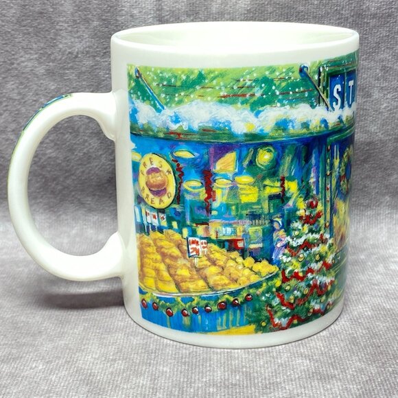 Starbucks Christmas Pikes Public Market Mug 14 Oz Ceramic Cup - Picture 4 of 8